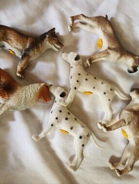 Interactive Sound Dog Figure Lot Husky Dalmatian Collie Press Button Bark Toys